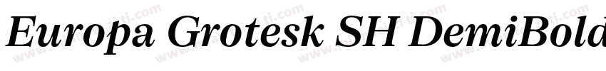 Europa Grotesk SH DemiBold字体转换